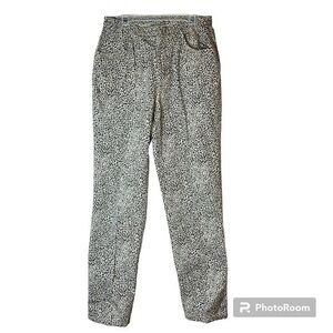 Vintage Liz Clairborne Tan Leopard Cheetah Business Casual Dress Pants Size 6